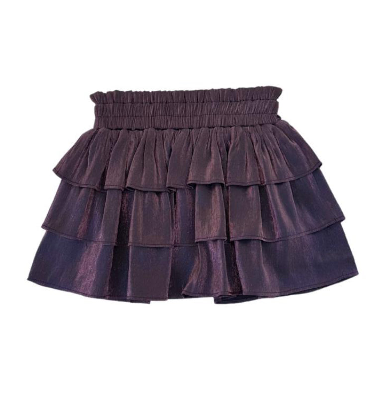 Milly Top Magenta/Plum and Luna Skirt Plum Shimmer