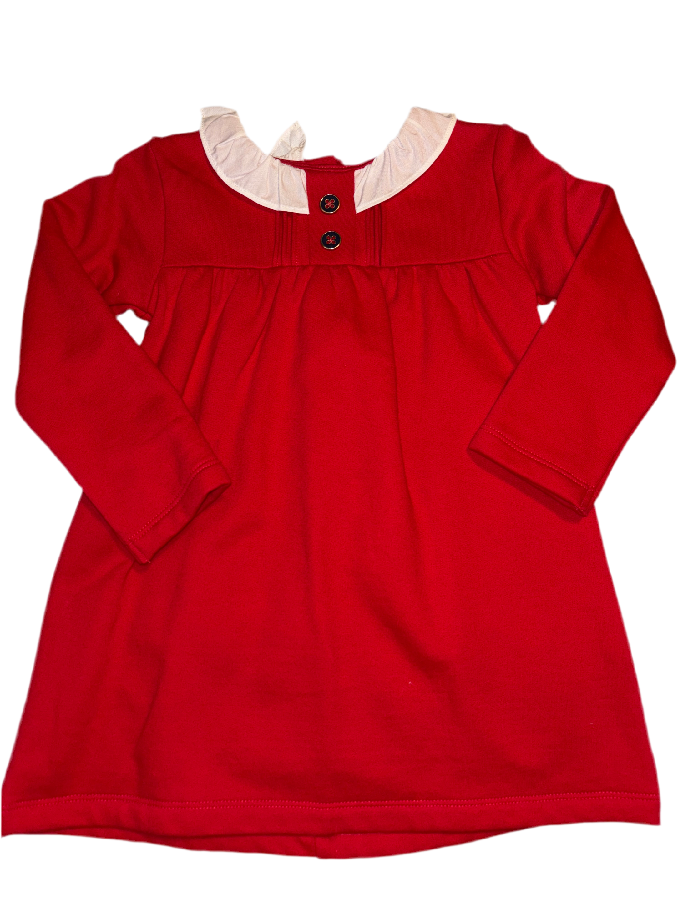 Bella Bliss Long Sleeve Dress-Red