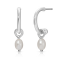 Load image into Gallery viewer, Lovely You - Pearl Hoops
