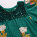 Load image into Gallery viewer, Girls Fiona Dress Emerald Marigold
