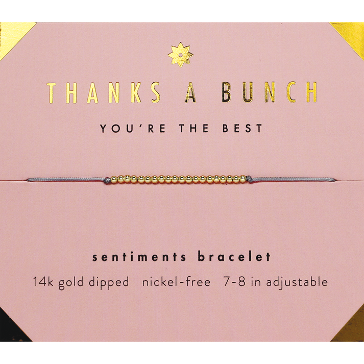 Sentiments Bracelet - Thanks A Bunch