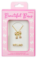 Load image into Gallery viewer, Beautiful Bows Ring and Necklace set
