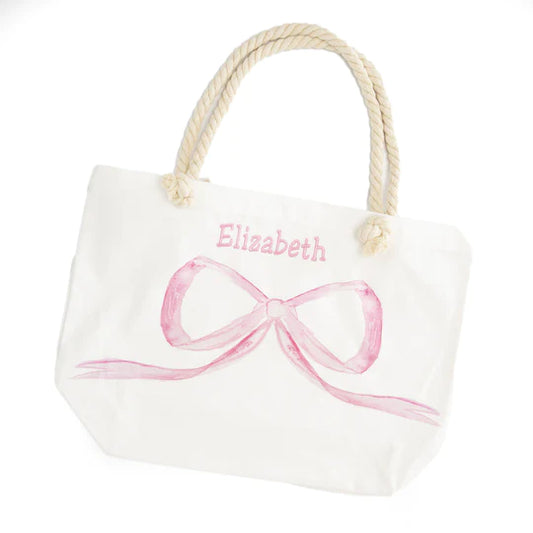 Pink Ribbon Tote/Bag (pink bow)