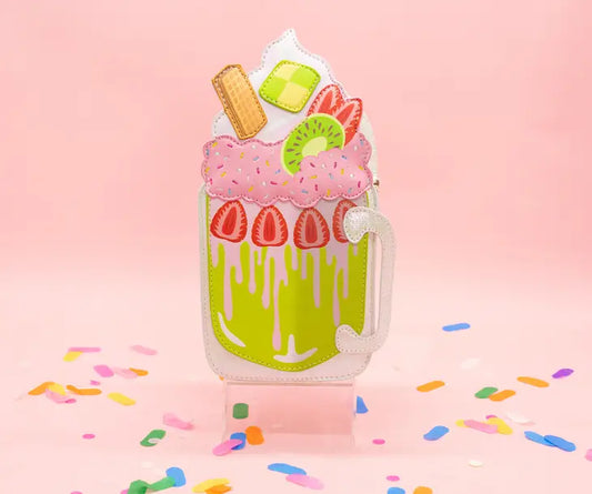 Milkshake Mug Handbag/Purse- Strawberry Matcha