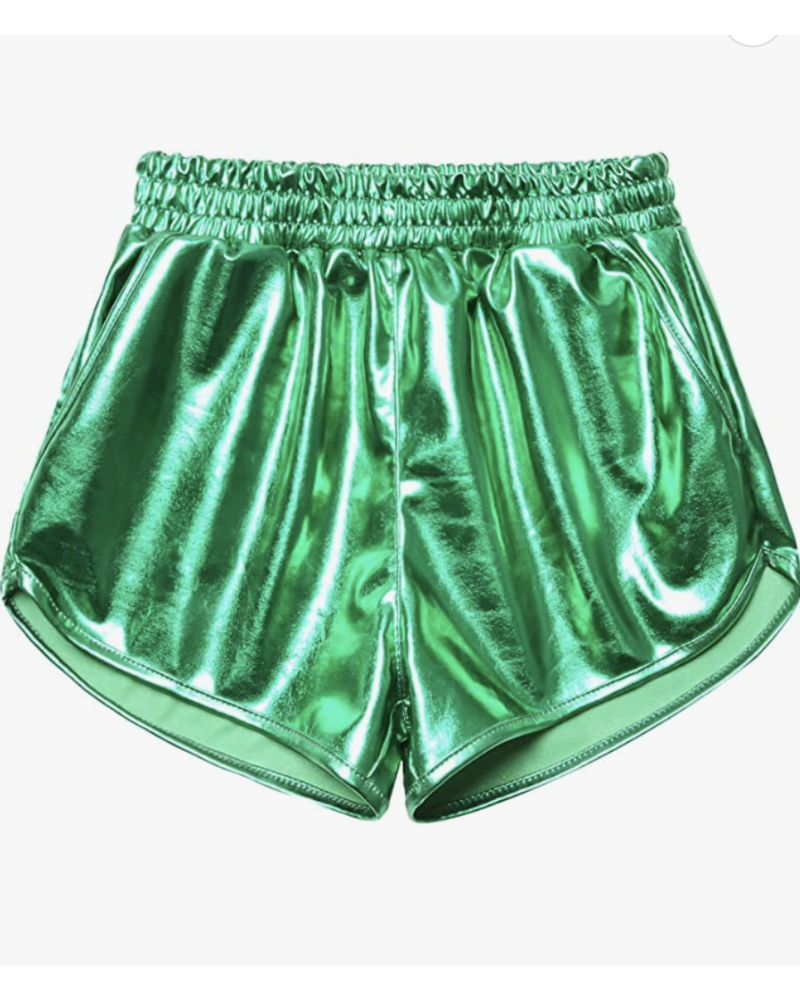 Metallic Shorts- Green