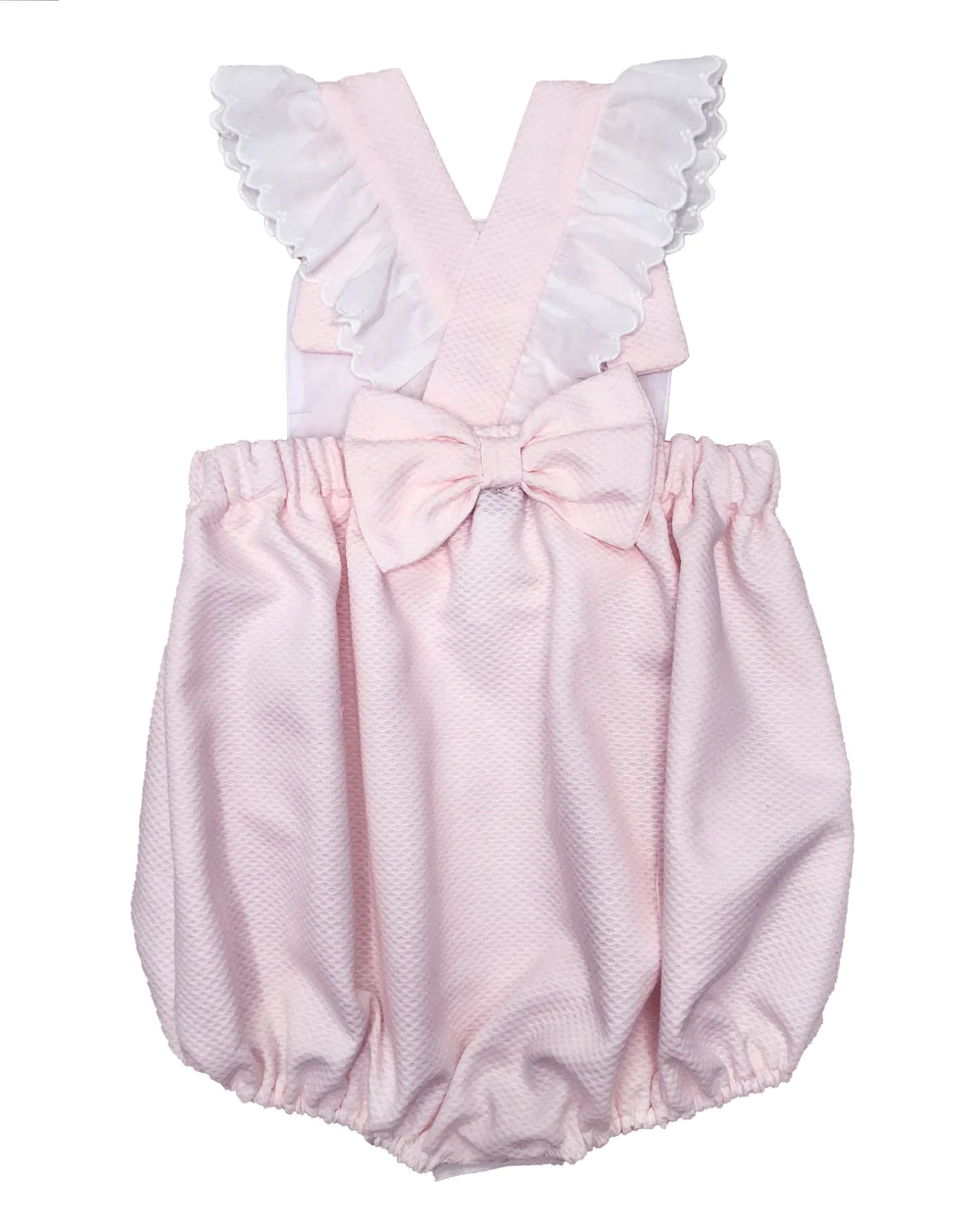 Marco & Lizzy Pink Pique Girl's Sun Suit romper