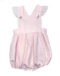 Load image into Gallery viewer, Marco & Lizzy Pink Pique Girl's Sun Suit romper
