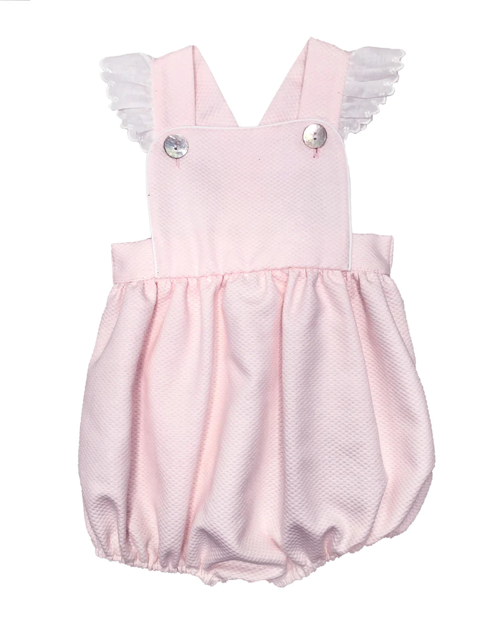 Marco & Lizzy Pink Pique Girl's Sun Suit romper