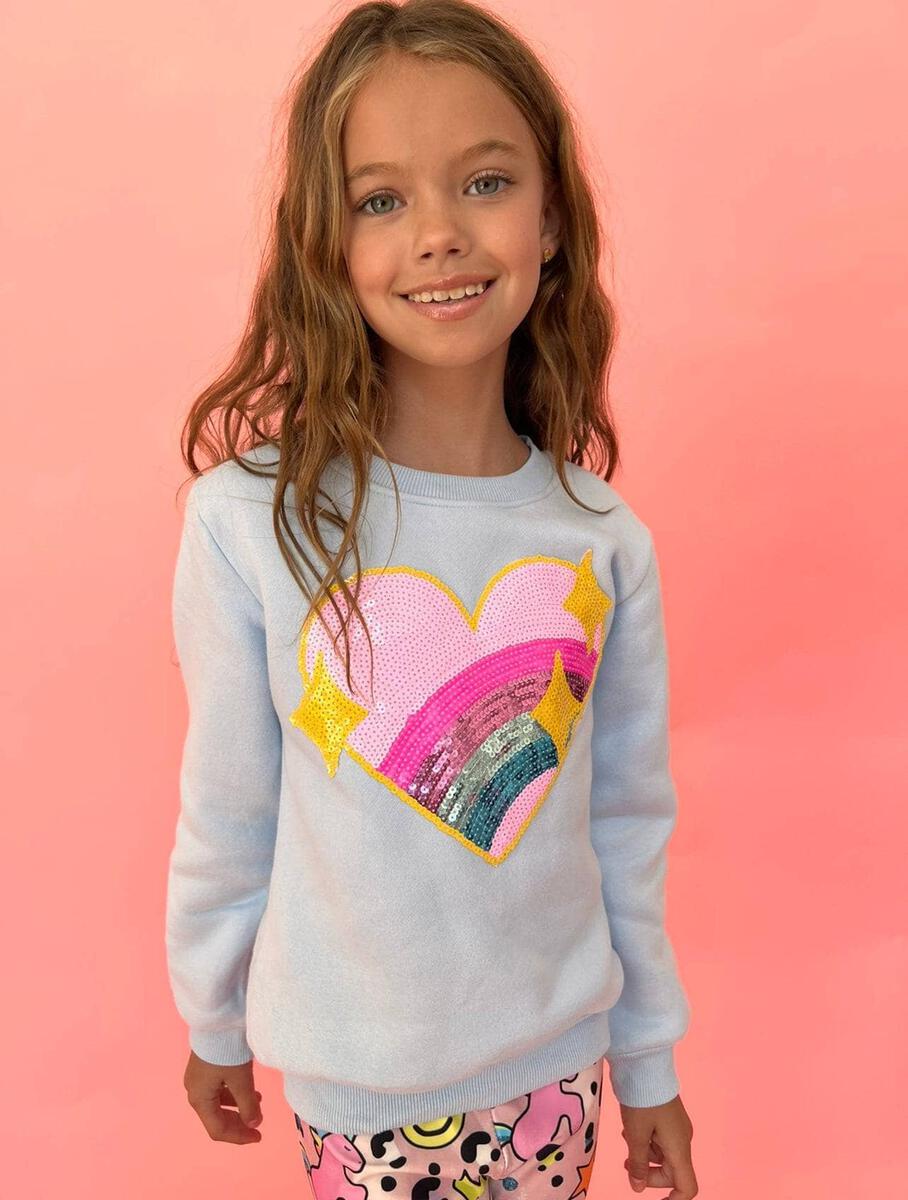 Rainbow Sparkle Heart Sweatshirt (Rainbow-Sparkle-Heart-Sweatshirt)