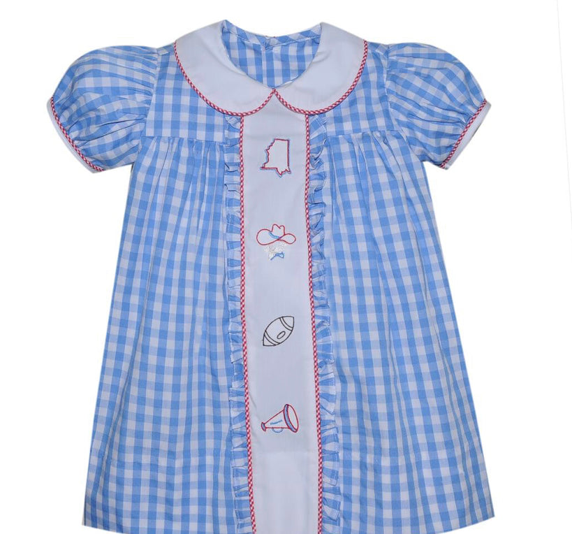 Ole Miss Blue Gingham Dress