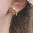 Load image into Gallery viewer, Adorable Bulldog Earrings-Gold Stainless Steel Bulldogs
