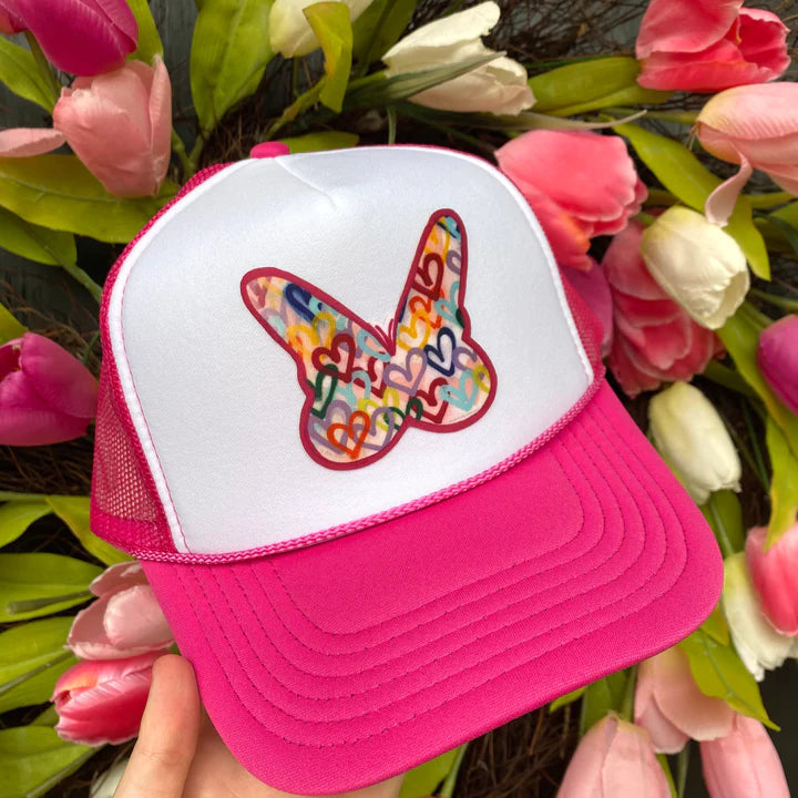 MK Decker “Hot Pink/White Butterfly" Trucker Hat