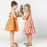 Load image into Gallery viewer, Girls Kelsey Dress - Purple Gilded Floral
