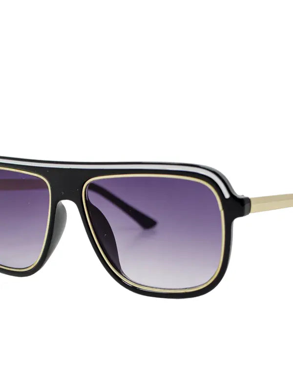 Black Retro Flight Sunglasses