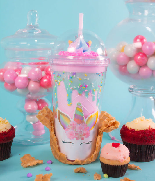 Unicorn Frosting Strawberry Tumbler